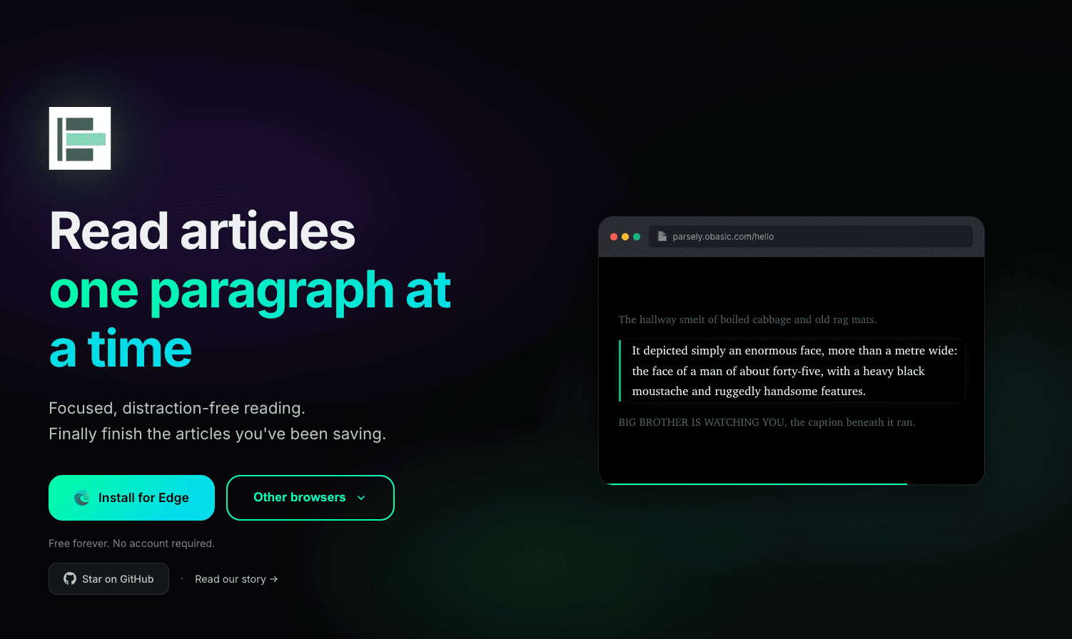 Web Document Reader: Parsely